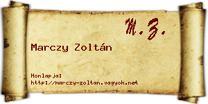 Marczy Zoltán névjegykártya